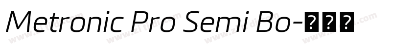 Metronic Pro Semi Bo字体转换